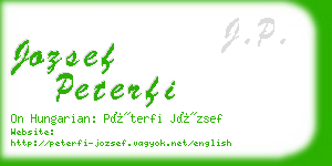 jozsef peterfi business card